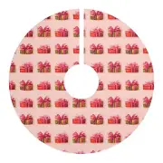BOW Christmas Tree Skirt Pink Bow Presents tree skirt pink tree skirt