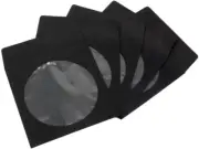100 Pack Premium Thick Assorted Black Colour Paper CD DVD Sleeves Envelope with
