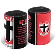 St Kilda Saints AFL TEAM SONG Beer Can Bottle Cooler Stubby Holder Cosy