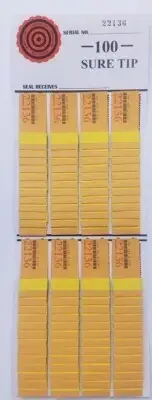 "ONE" #100 Sure Tip Board (1-100) Pull Tabs/Jar Tickets Free Shipping