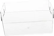 Cabilock 1Pc Book Storage Box Plastic Organizer for Home Classroom and Library Multipurpose Container for Books Magazines and More Long with Handle
