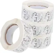 MOLUCKFU 4 Rolls Thank You Stickers Round Stickers Present Supplies Present Packing Supplies White Paper