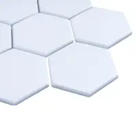 在飛比找Yahoo奇摩購物中心優惠-樂嫚妮 韓國製防滑六角磚/地磚/地板磚/卡扣拼接-白色