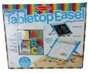 Melissa & Doug Double Sided Magnetic Tabletop Art Easel Dry Erase & Chalkboard
