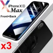 x3 Soft PET film screen protector guard for Apple iPhone Xs MAX Front and Back