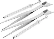 Zerodeko 1Set Cake Decoration Tool with Non Slip Tweezers Pearl Grabber and Spatula for Cake Cookie Decorating for Professional and Home Bakers