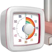 Ceprznvey Classroom Visual Timer | Children's Countdown Clock, Silent Mechanical Time Management Device for Classroom Teaching Offices Reading Exam Study