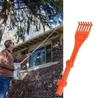 Mini Rake Garden Leaf Remover Lightweight Compact Gutter Cleaning Tool for Roofs