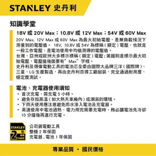 STANLEY 史丹利 20VMax(18V)鋰電無碳刷震動電鑽調扭起子機 SBH201D2K