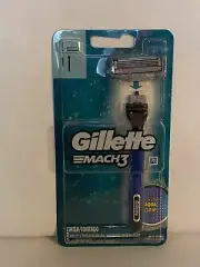 Gillette Mach3 Mens Razor Handle + 1 Blade Refill Cartridges New