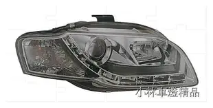 全新外銷件AUDI A4 05 B7 DRL 日行燈 晶鑽黑框 仿R8 LED 燈眉魚眼
