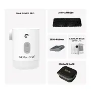 Portable Air Bed Pump 3600mAh Rechargeable Battery White MAX PUMP 2 PRO Bundle