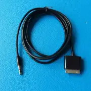 AUX 3.5mm Male to 30-pin male for iPod iPhone ipad Dock Adapter Cable Black 1.5M