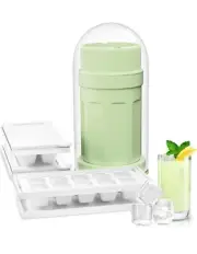 Ice Cube Tray, 3 Ice Trays for Freezer with Lid, Ice Tray with Rotatable Cup