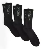 OAKLEY B1B SOCKS 2.0 MEN'S 900277 MEDIUM, LARGE (3 PACK) WHITE or BLACK NWT