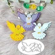 Carrier Pigeon Metal Die Cuts,Peace Dove Pigeon Bird Bowtie Card Cutting Dies Cut Stencils for DIY Scrapbooking Album Decorative Embossing Paper Dies Card Making