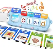 QuTZ Talking Phonics Flash Cards - Mastering Numbers, Letter Sound, Improving Reading Skills by Blending and Segmenting Words, Home School Supplies, Preschool Learning Activities for Toddlers 3-8