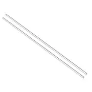 4mmx250mm Round Shape Solid Acrylic Rod PMMA Extruded Bar Clear 2PC