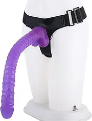 HGDTYRI Strap On Dildo 41cm Extra Long Silicone Strap-On Penis Removable Dildos with Strong Suction Cup 3 O-Rings Anal Dildo Sex Toys for Women Couples(A Purple)