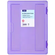 J.Burrows Stationery Case A4 Clip Closure Purple