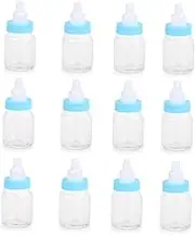 Gatuida 12pcs Mini Bottles Shower Favor Bottles Mini Candy Jar Drinking Game Favors Shower Centerpieces White Bottles for Mini Bottle present Bottle Mini Milk Bottle Blue