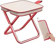Portable Chair，Collapsible Stool,Lightweight Portable Stool for Adults, Holds Up to 330LBS, Ideal for Camping, Hiking, Outdoors, and Events (Red)