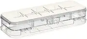 Yoogain Doctors Electrocardiogram Plastic Pencils Box Clear 2 Layer Pens Storage Case For Kids With Lid