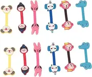 12pcs Cute Cartoon Animal Cable Holders Durable Cable Organizer Tangle Earphone Data Line Ties for Home Office