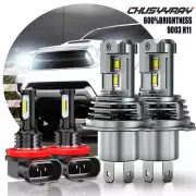 For Toyota Tundra 2014-2019 Combo LED Headlight High/Low Beam Fog Light Bulbs (for: Smart)