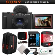 Sony ZV-1 II Vlog Camera 4K Content Creator Black + Extended Warranty Kit Bundle