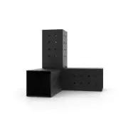 TOJA GRID Trio 2 Pack for 4x4 Wood Posts Modular Pergola Part - Black...