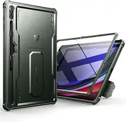 [Dexnor] for Samsung Galaxy Tab S9 Ultra/S8 Ultra Case, [Built in Screen Protector and Kickstand] Heavy Duty Military Grade Protection Shockproof Protective Cover - Green