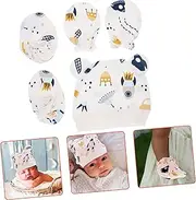 [Minkissy] 1 Set Hat and Mittens Soft and Comfortable Boy Gloves Cozy Protection for Newborns Simple Design for Wear Skin Friendly Material