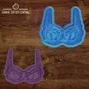 Bra (Design 3) Cookie Cutter and Embosser - 7cm x 8.1cm