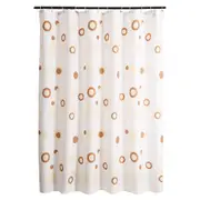 Polyester Shower Bath Curtain Waterproof Bathroom Curtain + Hanging Hooks (S)