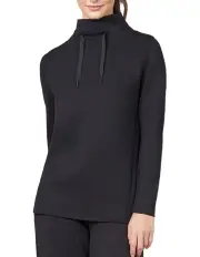 [Spanx] Airessentials Mock Neck Pullover in Very Black