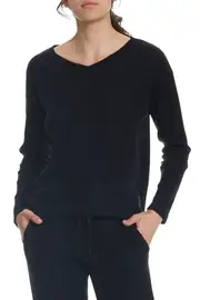 Super Soft Waffle V Neck Long Sleeve Top--PAP-20211-11