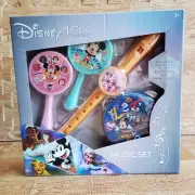 Disney 100 Music Set Tambourine Maracas Flute Recorder NEW