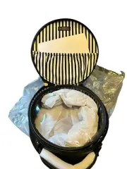 Hudson Bleecker Preto Nomad Round Train Travel Makeup Case