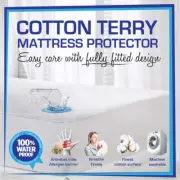 Fully Fitted Waterproof Mattress Protector-Cot/Single/Double/Queen/King-All Size
