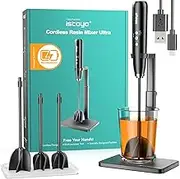 ISTOYO Rechargeable Resin Mixer Ultra, 3 Speeds Control with AI Mode, Epoxy & Silicone Mixer for Molds & Supplies