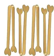 Metal Buffet Tongs - 4X Easy Grip Barbecue Tongs | Creative Kitchen Tool, Non Slip, Smooth Locking for Family Gatherings, Weddings