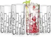 Barski European Crystal Highball Glasses - Dishwasher Safe Glasses for Water, Juice, Wine, Beer & Cocktails - Suitable for Daily Use & Special Occasions, Ideal Gift, Set of 4-11.6 oz - Imperial