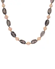 Imperial Pearls 14K Smoky Quartz 7-7.5mm Freshwater Pearl Necklace