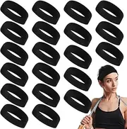 Hotop 20 Pcs Sport Headbands for Girls Women Yoga Headbands Bulk Elastic Headband Non Slip Stretchy Soft Fabric Hair Bands for DIY Team Running Basketball Soccer Pilates