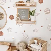 Astrkiz Boy Wall Decals, Boho Sketch Planet & Space Wall Stickers for Baby Boy's Room, Gender Neutral Kids Playroom & Nursery Wall Art