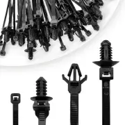 120pcs Universal Nylon Push Mount Cable Zip Tie, Nylon Self Locking Cable Strap