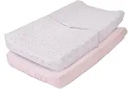 100% Muslin Changing Pad Cover Pack of 2-32x16 Ultra Soft 120GSM Baby Changing Pad Covers for Girls and Boys