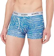 [Bonds] Men's Microfibre Guyfront Trunk, Icebergs, Medium