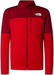 [THE NORTH FACE] Kids Hike Midlayer Full Zip Jacket, High Risk Red/Garnet Re, 10 Years